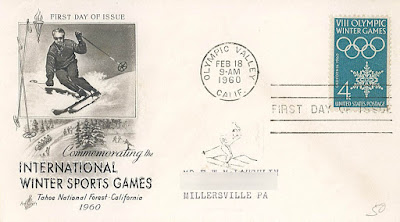 FDC ""Les VIII Jeux Olympiques d'hivers" - Etats Unies 1960