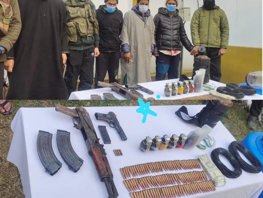 5 Hizb-Ul-Mujhaideen Associates Arrested, Arms And Ammunition Recovered In Kupwara: Police