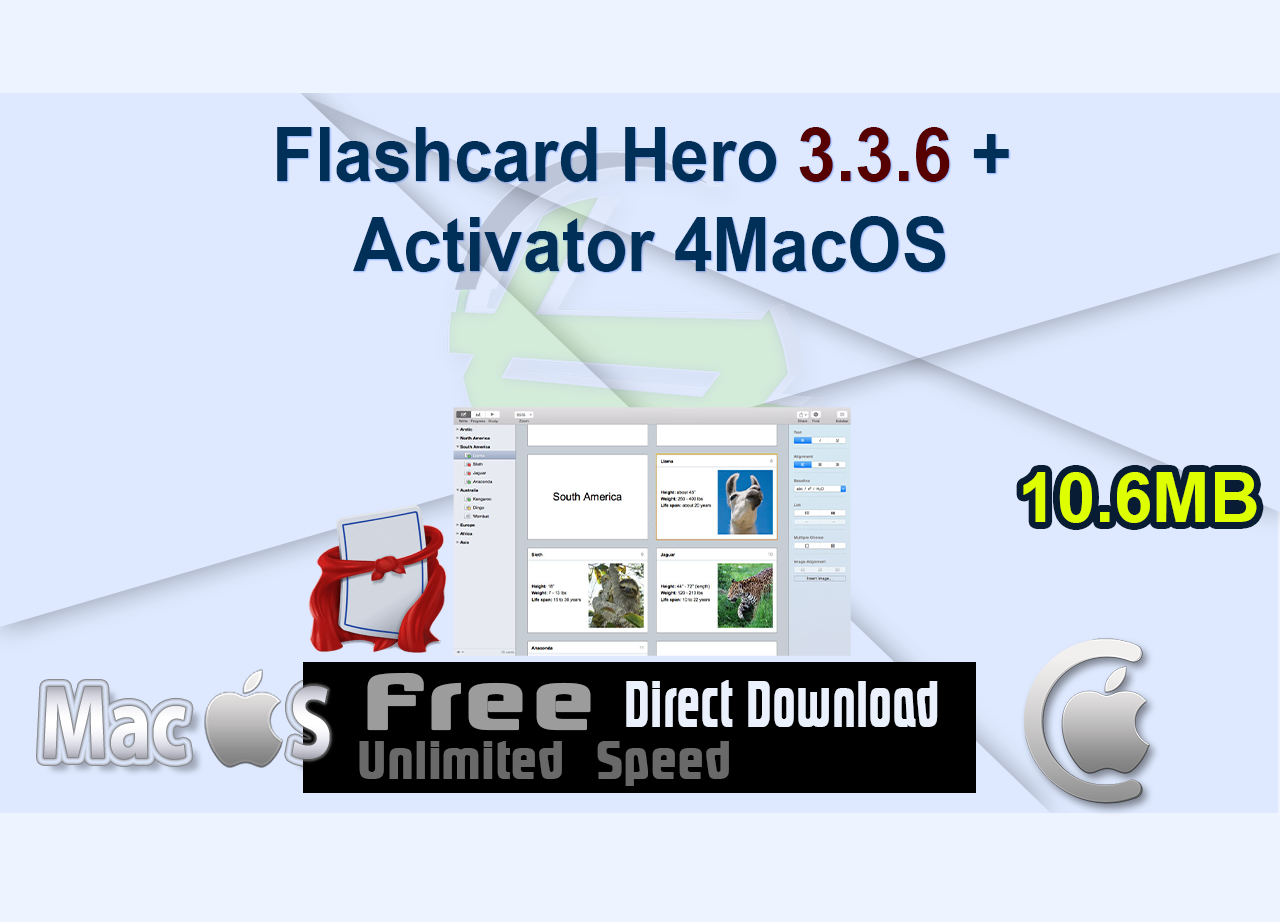 Flashcard Hero 3.3.6 + Activator 4MacOS