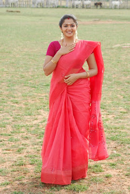 Karthika in pink saree photo album