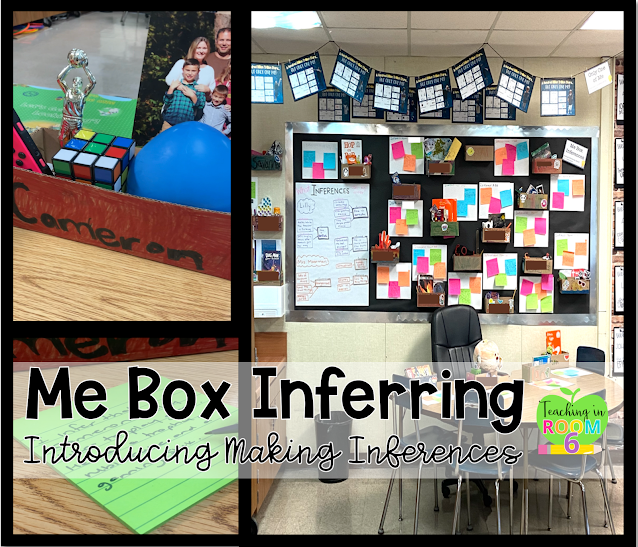 Using a "Me Box" the students create to infer character traits, likes, and dislikes about their classmates.