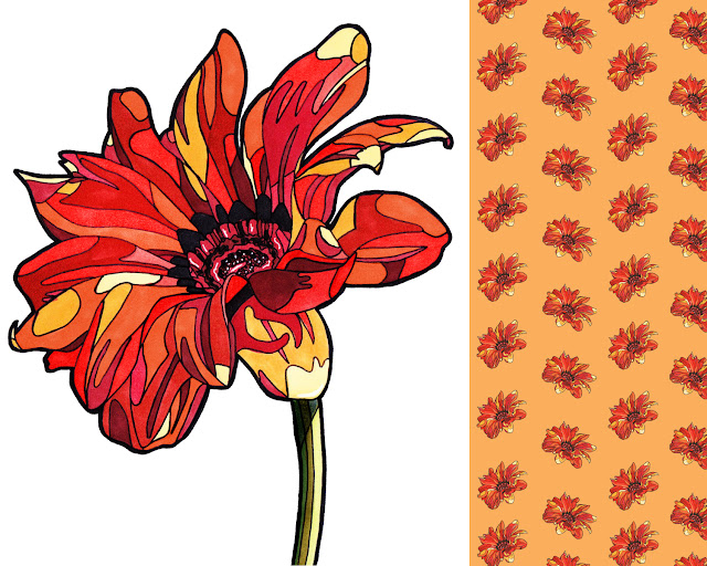 red-flower-pattern