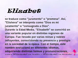 significado del nombre Elizabet