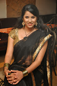 Sravya reddy sizzling saree photos-thumbnail-14