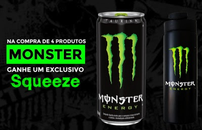 Promoção Ganhe Squeeze Exclusivo Energético Monster