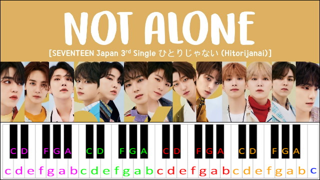 Hitori Janai (Not Alone) by SEVENTEEN Piano / Keyboard Easy Letter Notes for Beginners