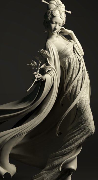 Qi Sheng Luo artstation arte modelos 3d esculturas digitais fantasia