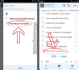 cara memasukan preset ke adobe lightroom android