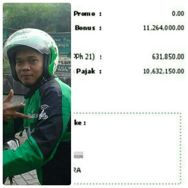 Bonus Tukang Ojek Online Gojek