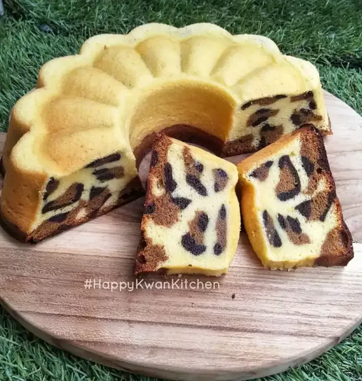 Resep Kue Leopard Buttercake Yang Cantik Dan Cocok Buat Berkat Pengajian