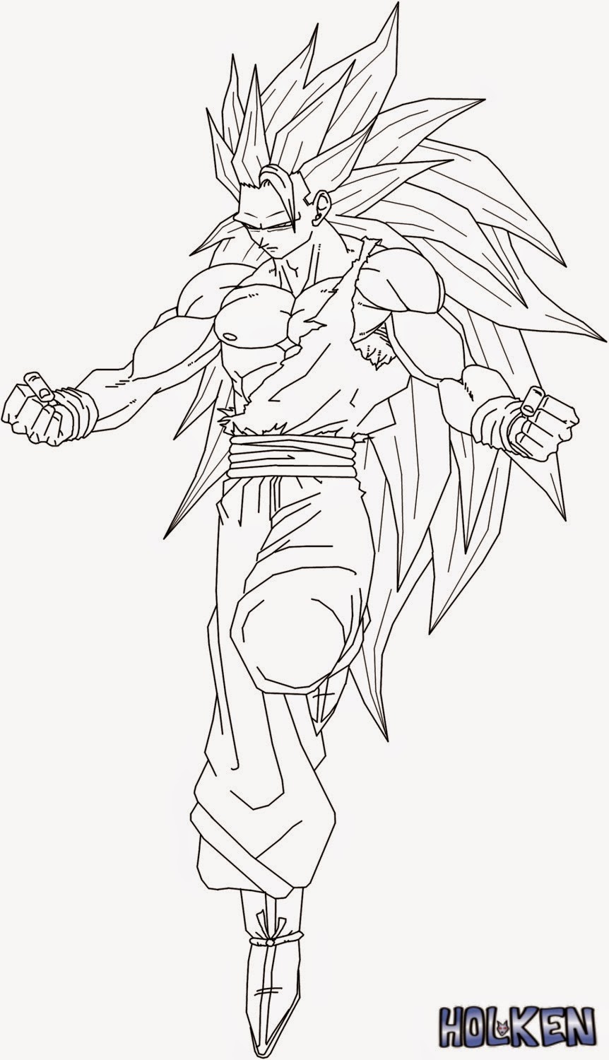 Download Goku sketch for Colouring