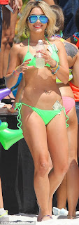 Vanessa Hudgens With Neon Bikini on the Beach