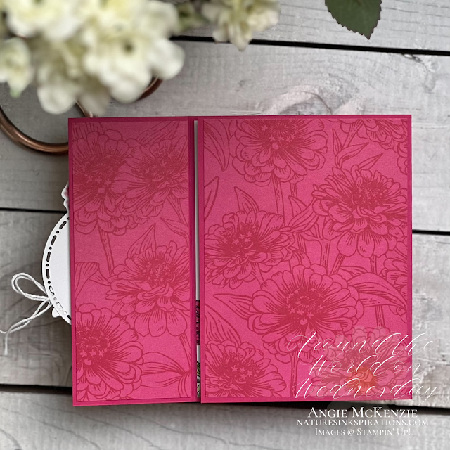 Stampin' Up! Simply Zinnia birthday card - DSP panels | Nature's INKspirations by Angie McKenzie