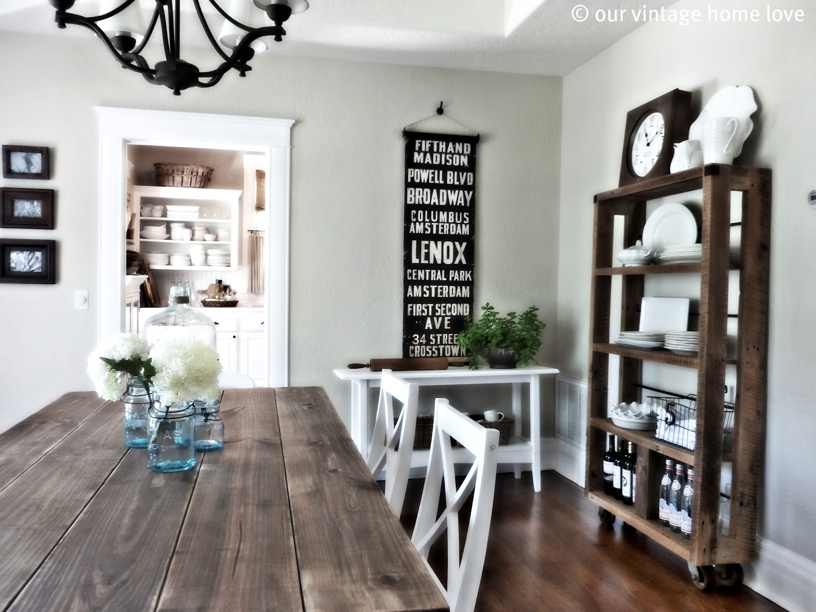 Dining Room Table with Shelf