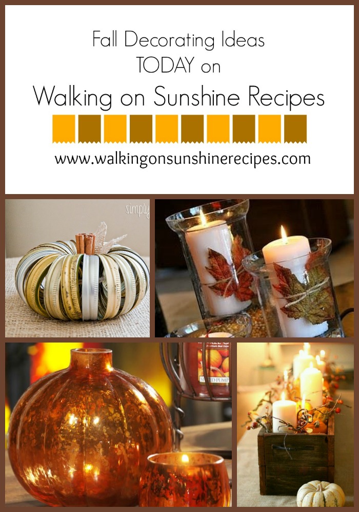 Walking on Sunshine: Fall Decorating Ideas...