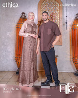 Koleksi Ethica Terbaru Couple 161 Fair Brown Model Baju Muslim Sarimbit Pasangan Outfit Hari Raya Idul Fitri 2023 Anggun Elegan Kekinian Stylish