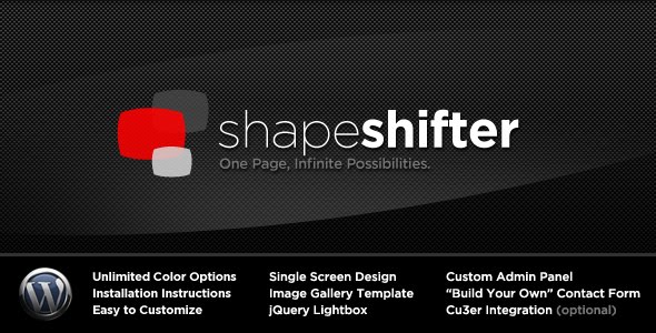 ShapeShifter One Page Wordpress Theme Free Download by ThemeForest.