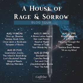 A House of Rage and Sorrow by Sangu Mandanna Blog Tour Banner