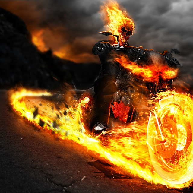 Ghost Rider On Bike Artwork