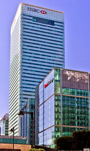 One of the Tallest Buildings in London, 8 Canada Square, Canary Wharf