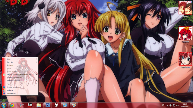 [Theme Win 7] HighSchool DxD By Bashkara