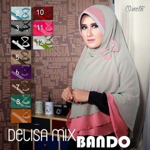  HIJAB/JILBAB Bergo Khimar Delisa Mix Bando