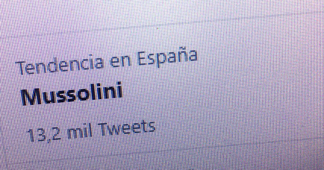 Santiago Abascal convierte a "Mussolini" en tendencia en Twitter