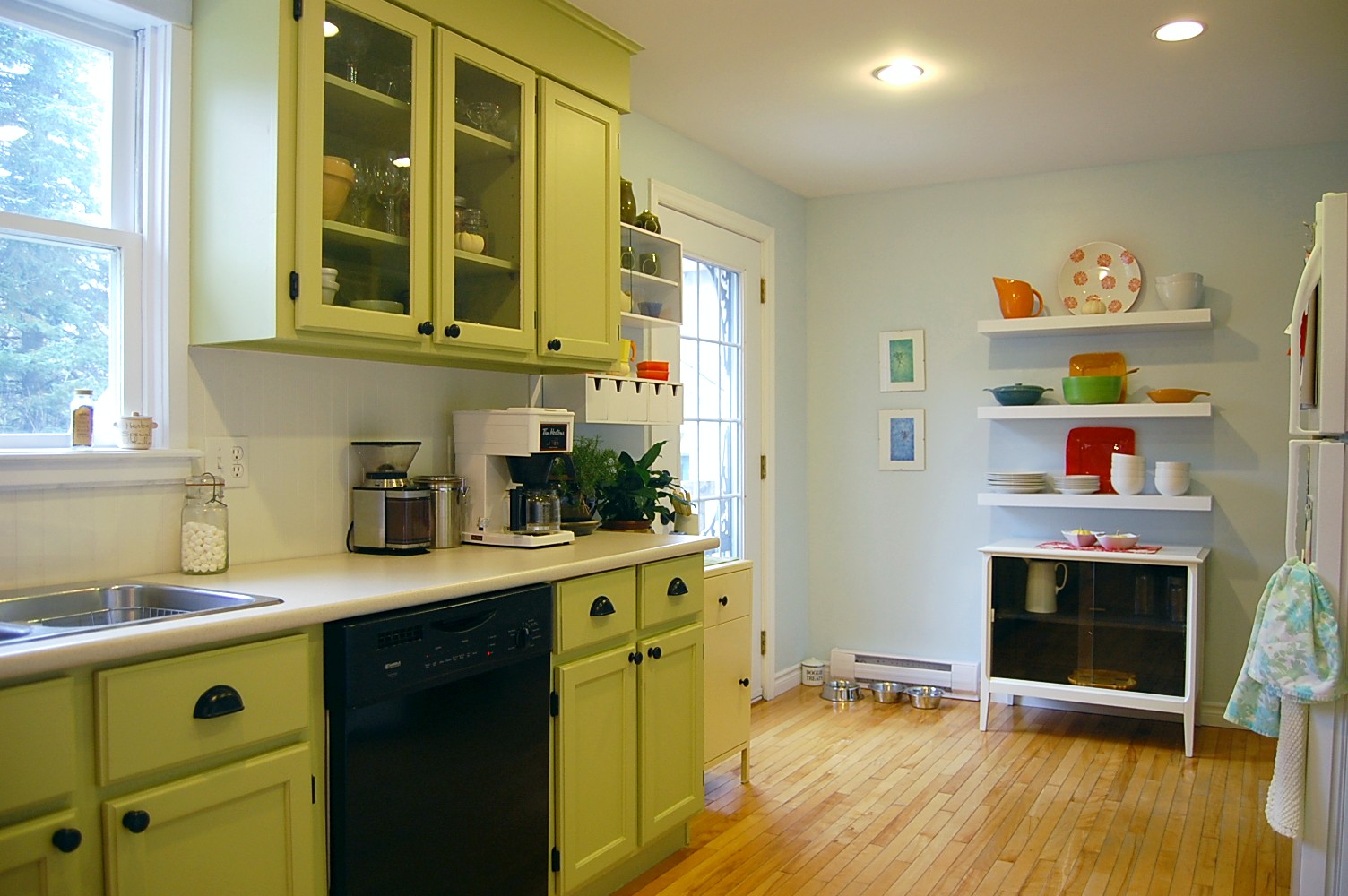 Remodelaholic Kitchen  With Green Cabinets
