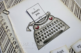 Handmade fun typewriter card