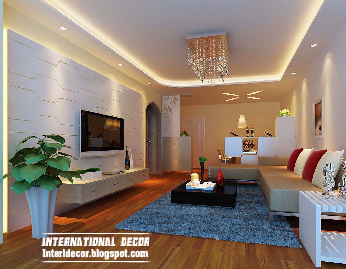 Top 10 Suspended ceiling tiles, lighting pop designs for living ...