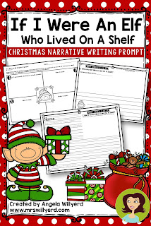 If I Were an Elf Who Lived on a Shelf - Christmas Narrative Writing Prompt - Students brainstorm a sequential story about what they would do if they were an elf who lived on a shelf using a graphic organizer and create a final copy that would make a great bulletin board display!