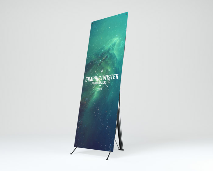 Banner Stand Mockup PSD