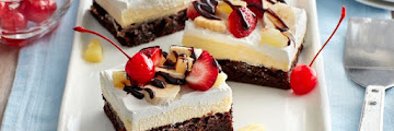 Banana Split Brownie Bars