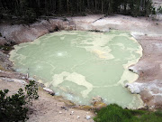 The Sulphur Caldron in Yellowstone National Park is one of the park's most . (ccfe)