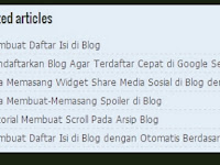 Cara menambahkan Postingan Terkait Di Blogspot
