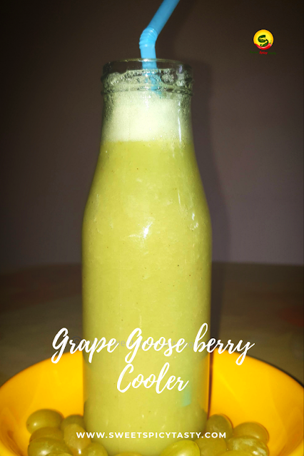 Grapes Gooseberry juice is rich in vit C and acts as a natural immunity booster ..very refreshing and helps in keeping the body hydrated .