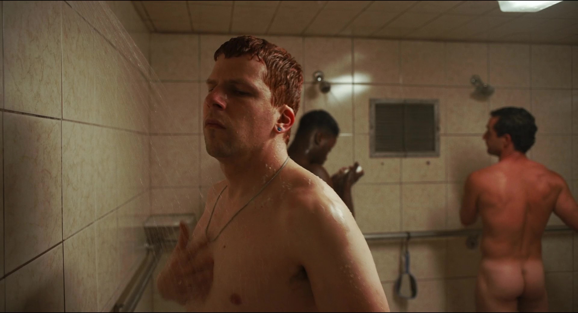 Auscaps Jesse Eisenberg Shirtless With Nude Extras In Manodrome