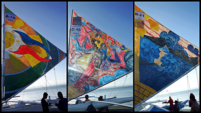 painted sails at the Iloilo Paraw Regatta