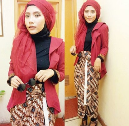 20 Model  Baju  Batik  Terbaru  Kombinasi Hijab  Tampil Cantik