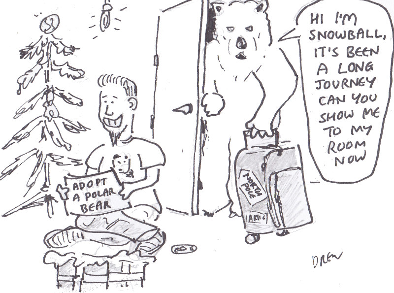 Polar Bear Adoption Cartoon