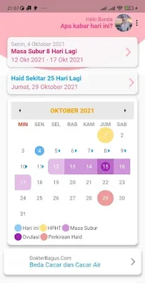 Aplikasi Kalender Haid Saya