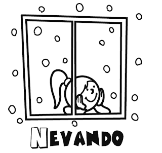 Nieve en la ventana