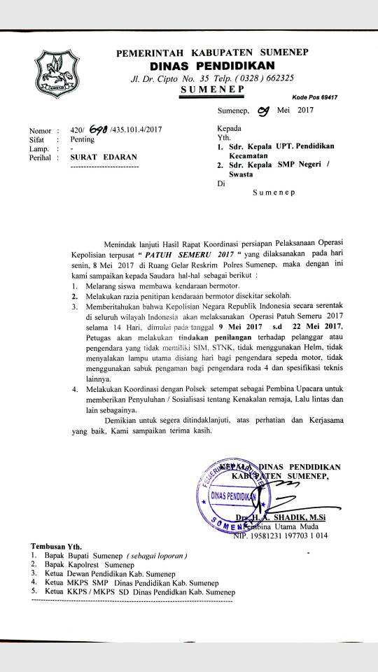 Contoh Surat Dinas Tentang Kegiatan 17 Agustus
