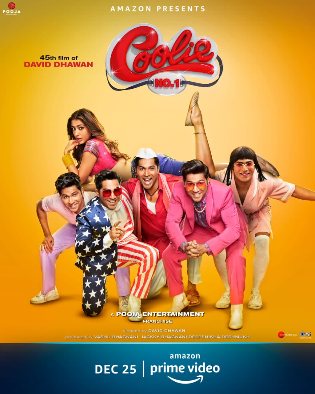 Coolie No. 1 is an upcoming Indian Hindi-language comedy film directed by David Dhawan and produced by Vashu Bhagnani. A remake of the 1995 film of the same name, the film stars Varun Dhawan and Sara Ali Khan, with Paresh Rawal in a supporting role. Principal photography began on 8 August 2019 in Bangkok. The film was set to be theatrically released in India on 1 May 2020 but was postponed due to the COVID-19 pandemic. It was later rescheduled to release during Christmas on Amazon Prime Video.