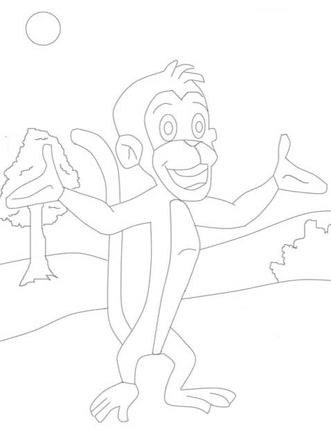 Jaggu - Chota Bheem Coloring Pages