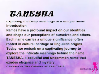 meaning of the name "TANESHA"