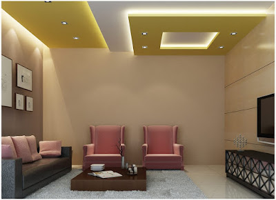 multi-level false ceiling design for the living room of plasterboard