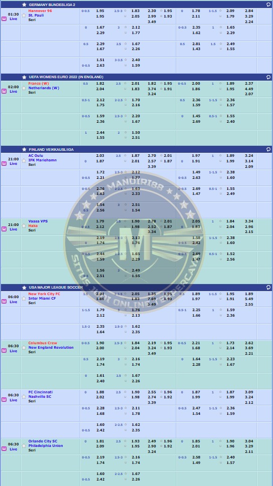 Jadwal Pertandingan Sepakbola Hari Ini