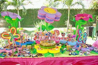 Decoracion de Fiestas Infantiles con Flores, Centros de Mesa