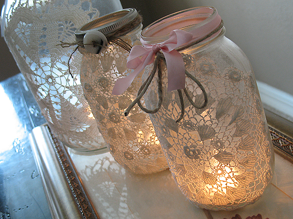 Burlap is rustic Here I 39ve combined all of them to make these pretty 